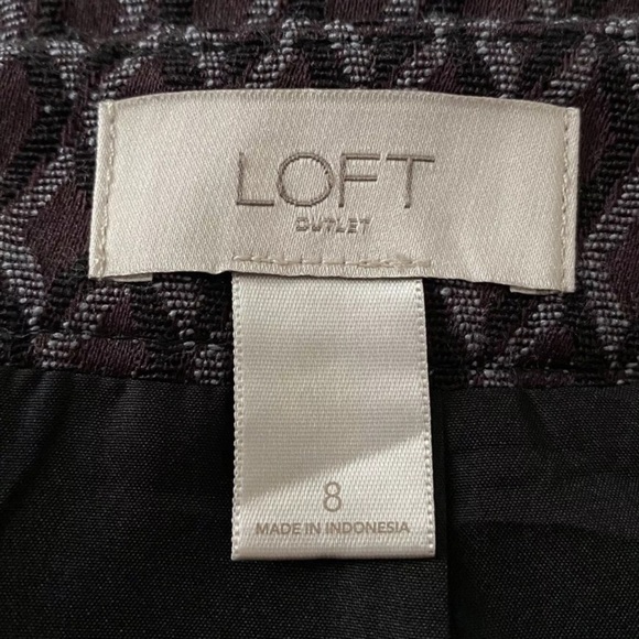 Ann Taylor LOFT Purple Geometric Print  Pencil Skirt Career Womens 8 (54) - Picture 3 of 4